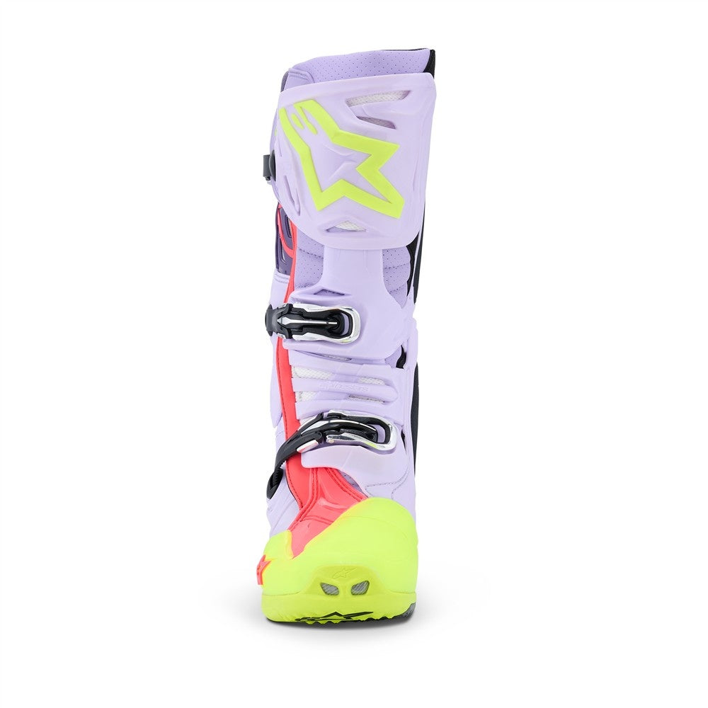 Alpinestars Tech-10 Supervented Boots - Purple/Yellow Fluoro/Diva Pink
