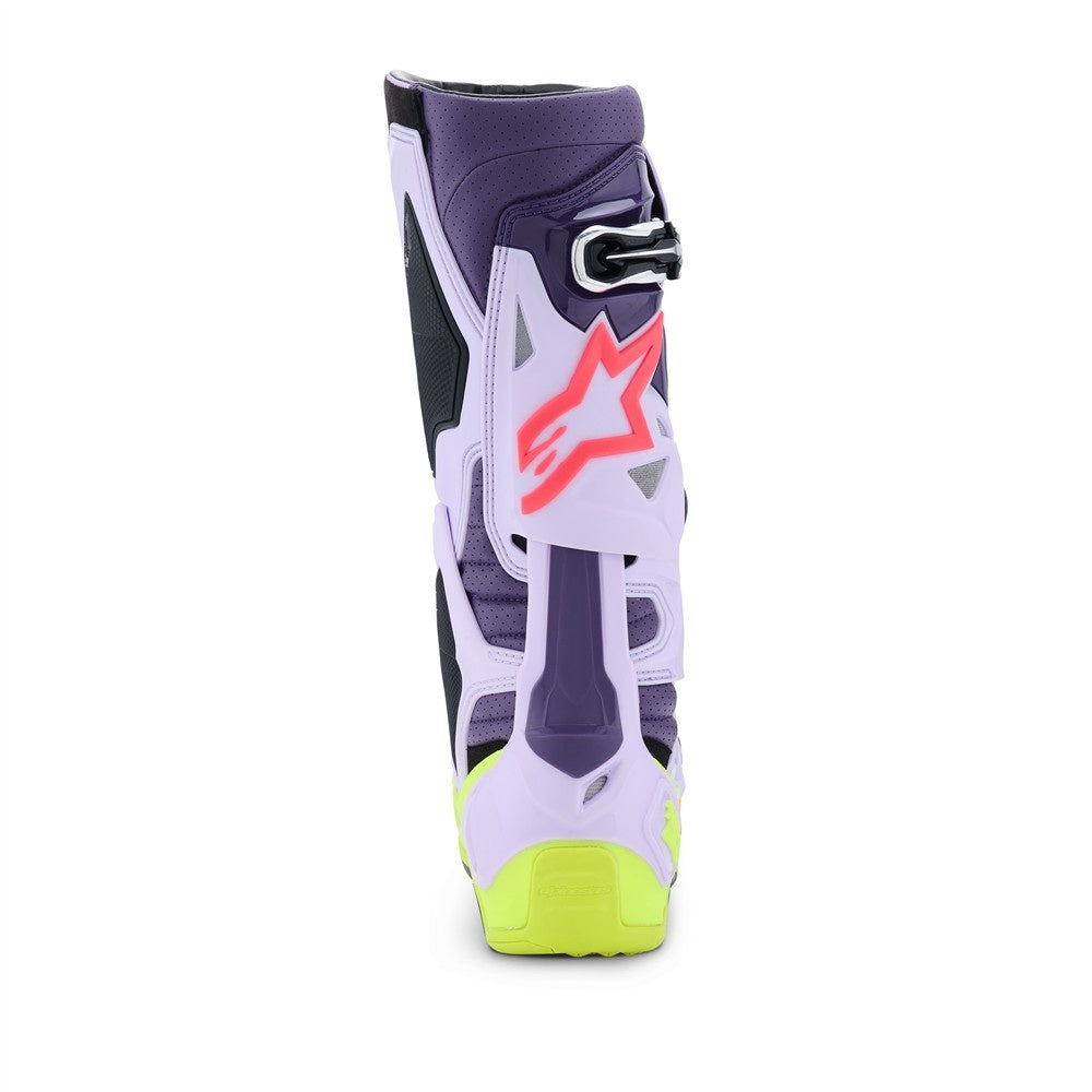 Alpinestars Tech-10 Supervented Boots - Purple/Yellow Fluoro/Diva Pink