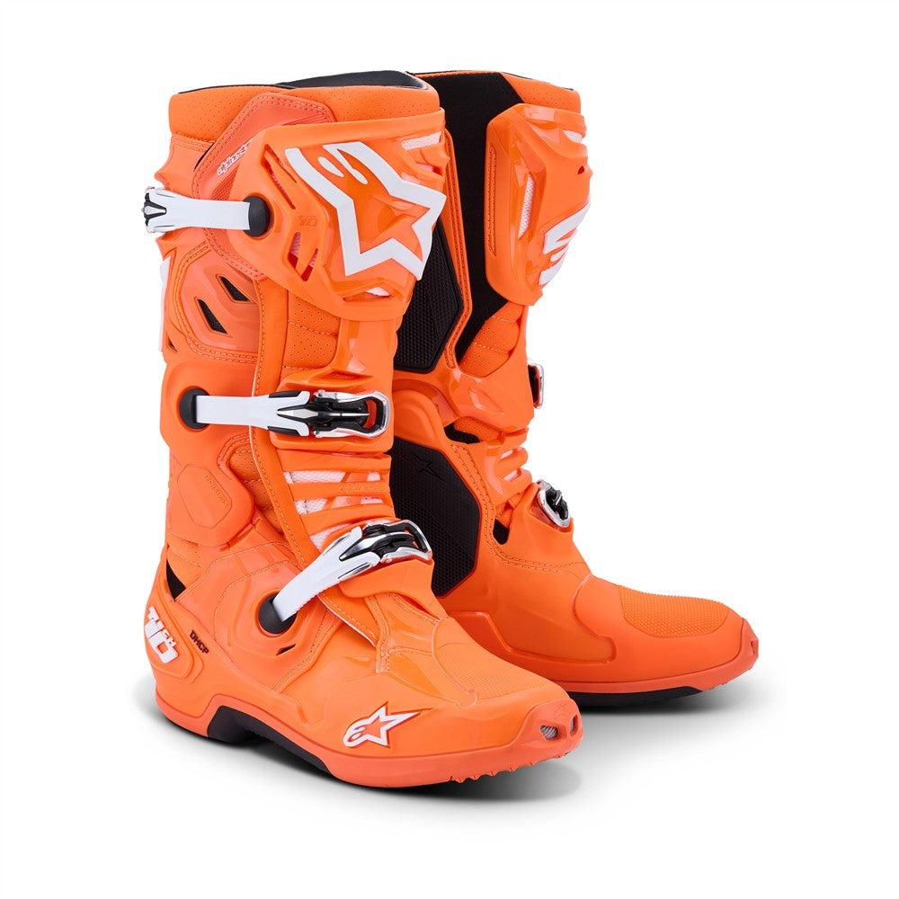 Alpinestars Tech-10 Supervented Boots Orange Fluoro/Black/White