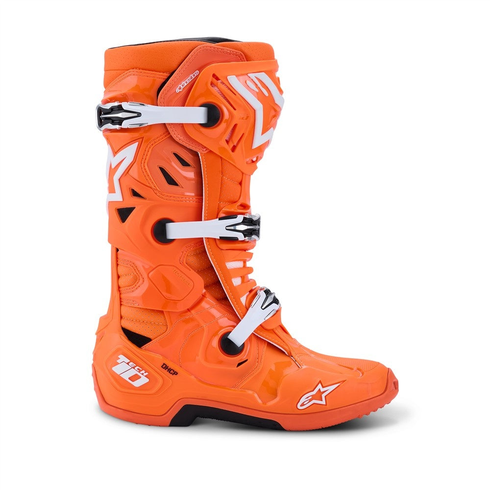 Alpinestars Tech-10 Supervented Boots Orange Fluoro/Black/White