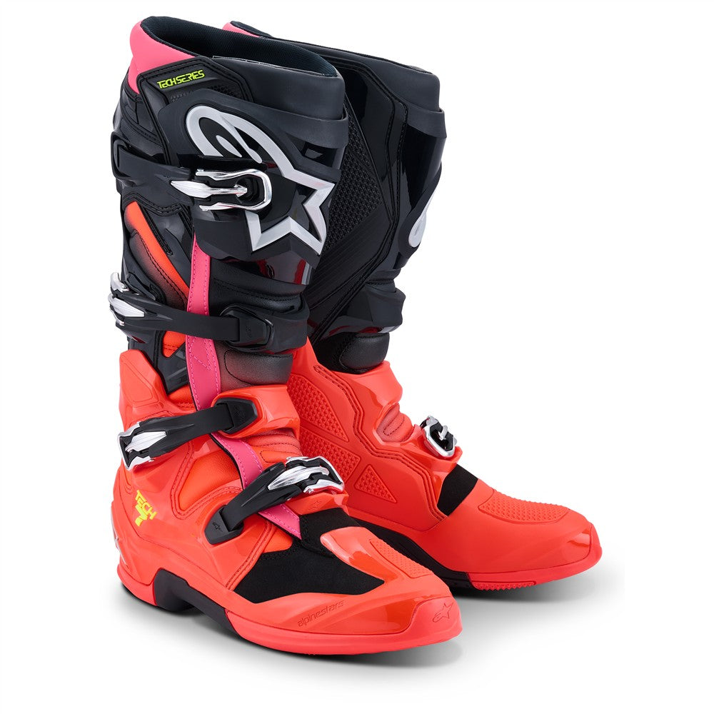 Alpinestars Tech-7 Black/Red Fluoro/Pink Fluoro