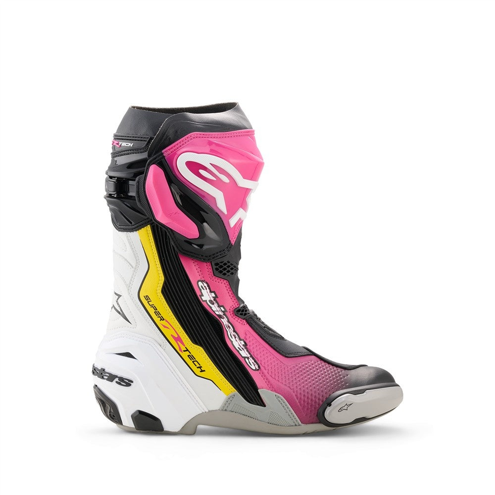 Alpinestars Supertech R Boots Black/Magenta/White/Yellow Fluoro
