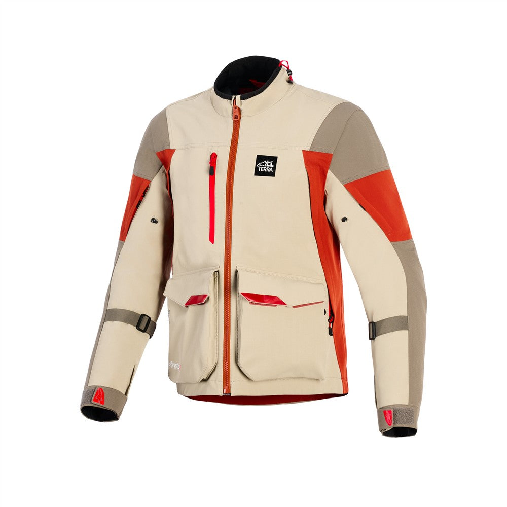 Alpinestars Maxdura Drystar Armoured Shell - Aluminium/Walnut/Rust Brown