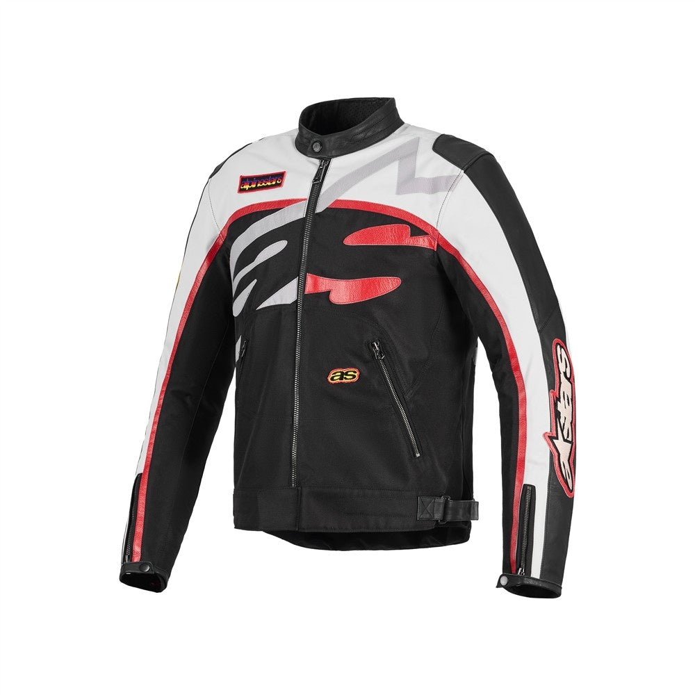 Alpinestars Axton Jacket - Black/Off White/Bright Red
