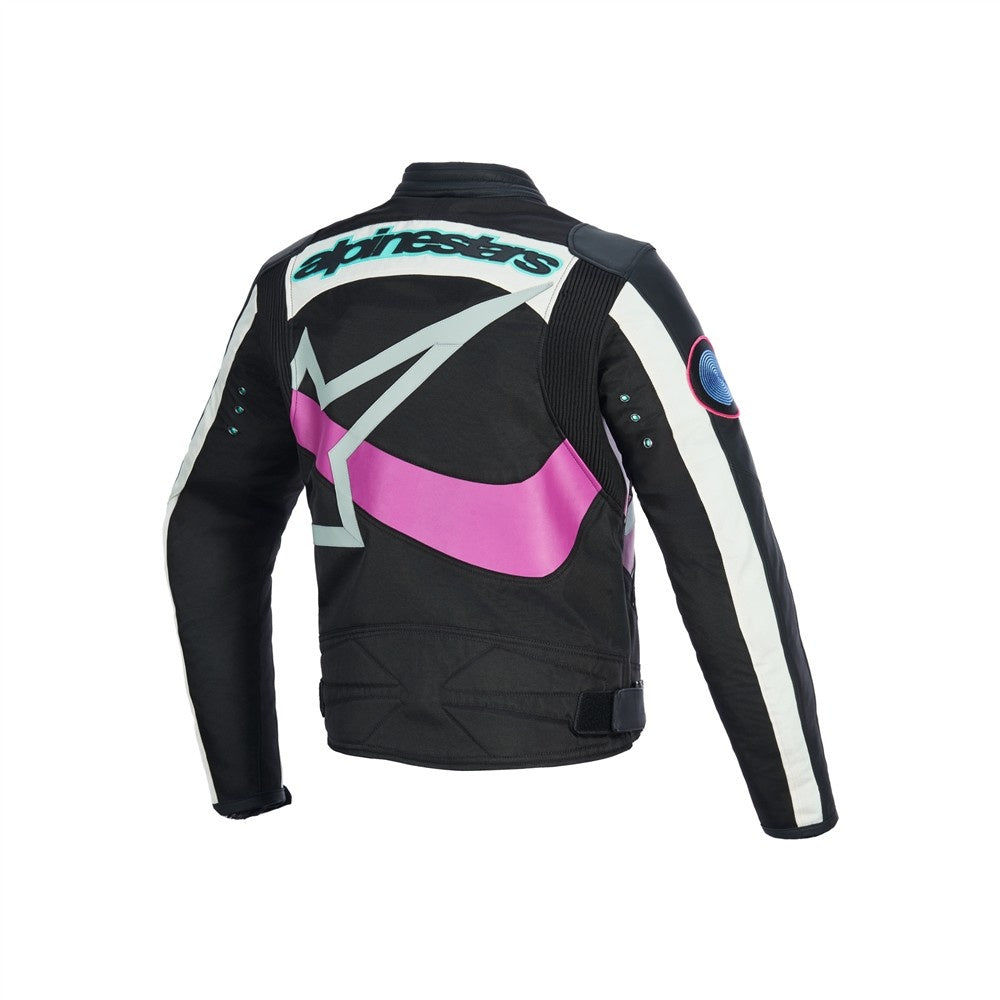 Alpinestars Idles Women’s Riding Jacket -  Black/Off White/Purple