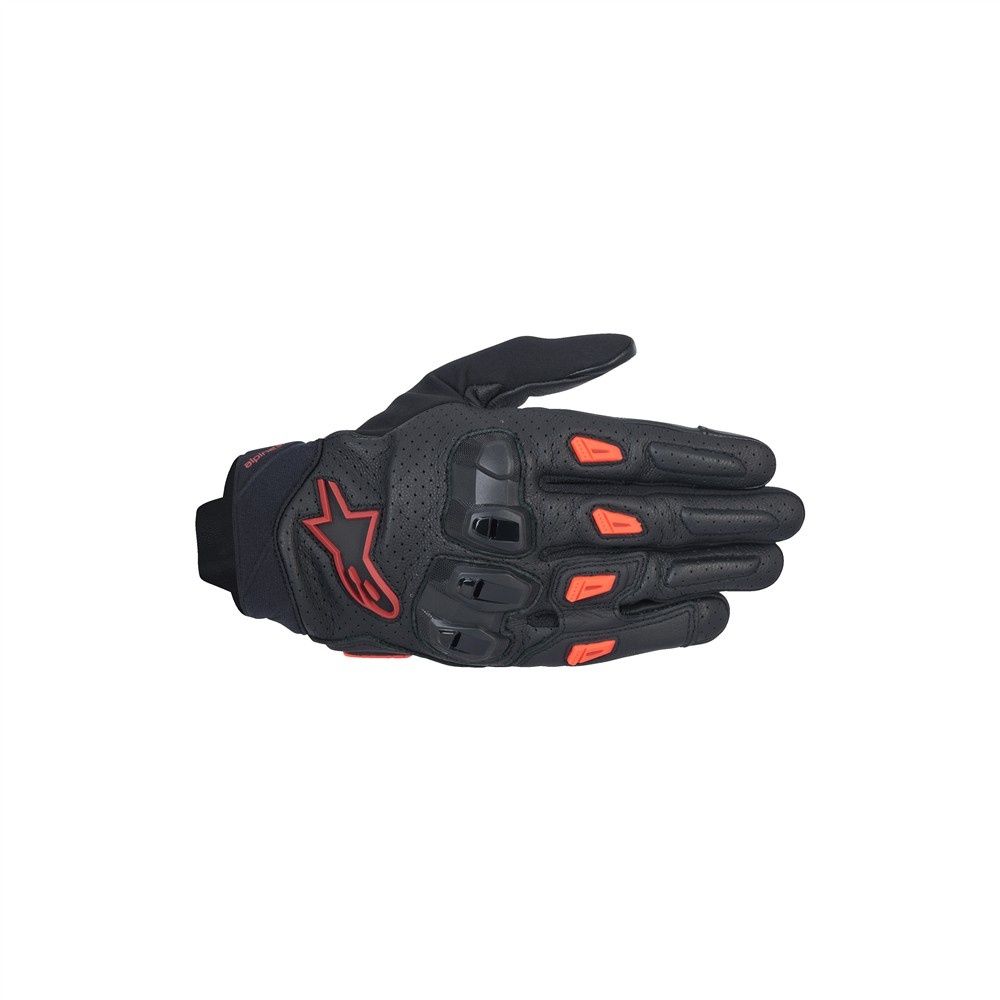 Alpinestars SP X-7 Air Short Sport Motorcycle Gloves - Black/Dark Red/Red Fluoro
