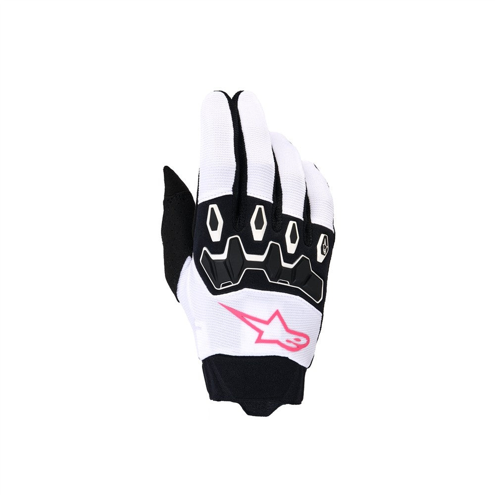 Alpinestars Stella Full Bore v2 Women's Mx Gloves - White/Pink Fluoro/Black