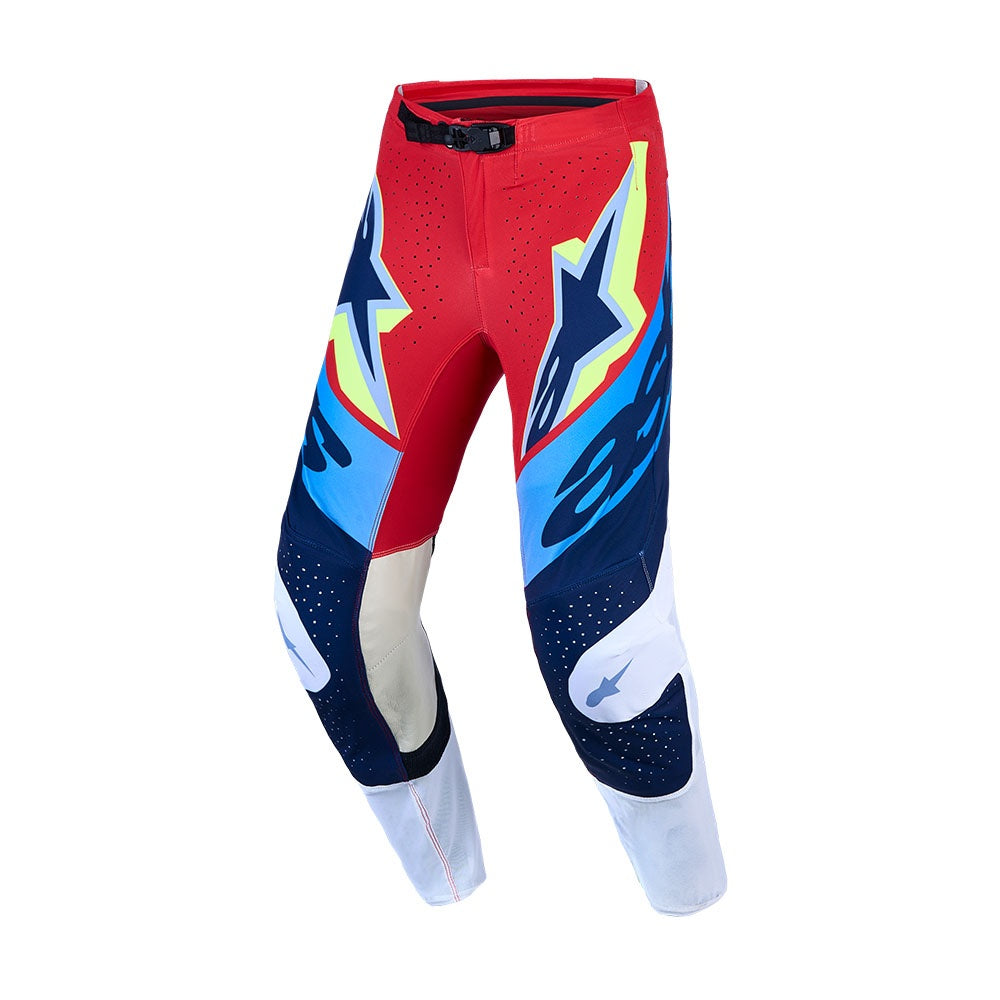 Alpinestars 2027 Supertech Dyna Pants - Fire Red/White/Navy/Blue