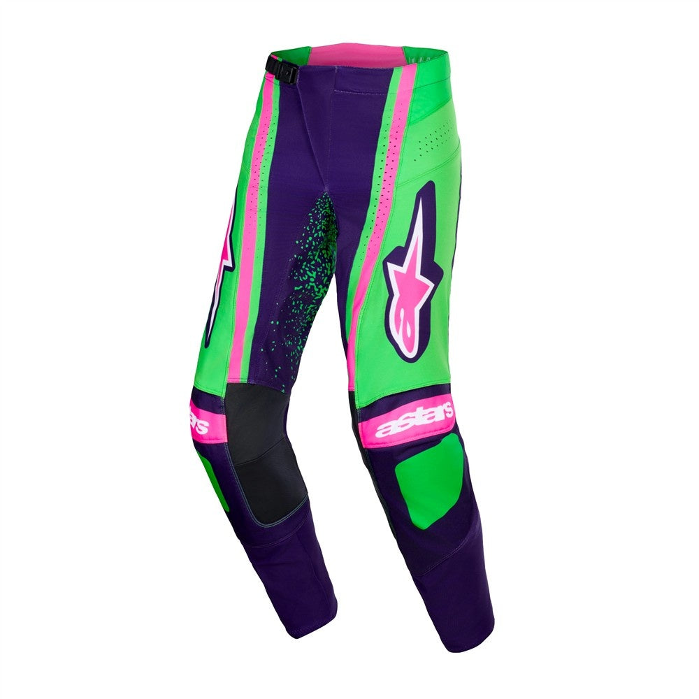 Alpinestars 2026 Techstar Nomur Mx Pants - Deep Purple/Green/Pink Fluoro