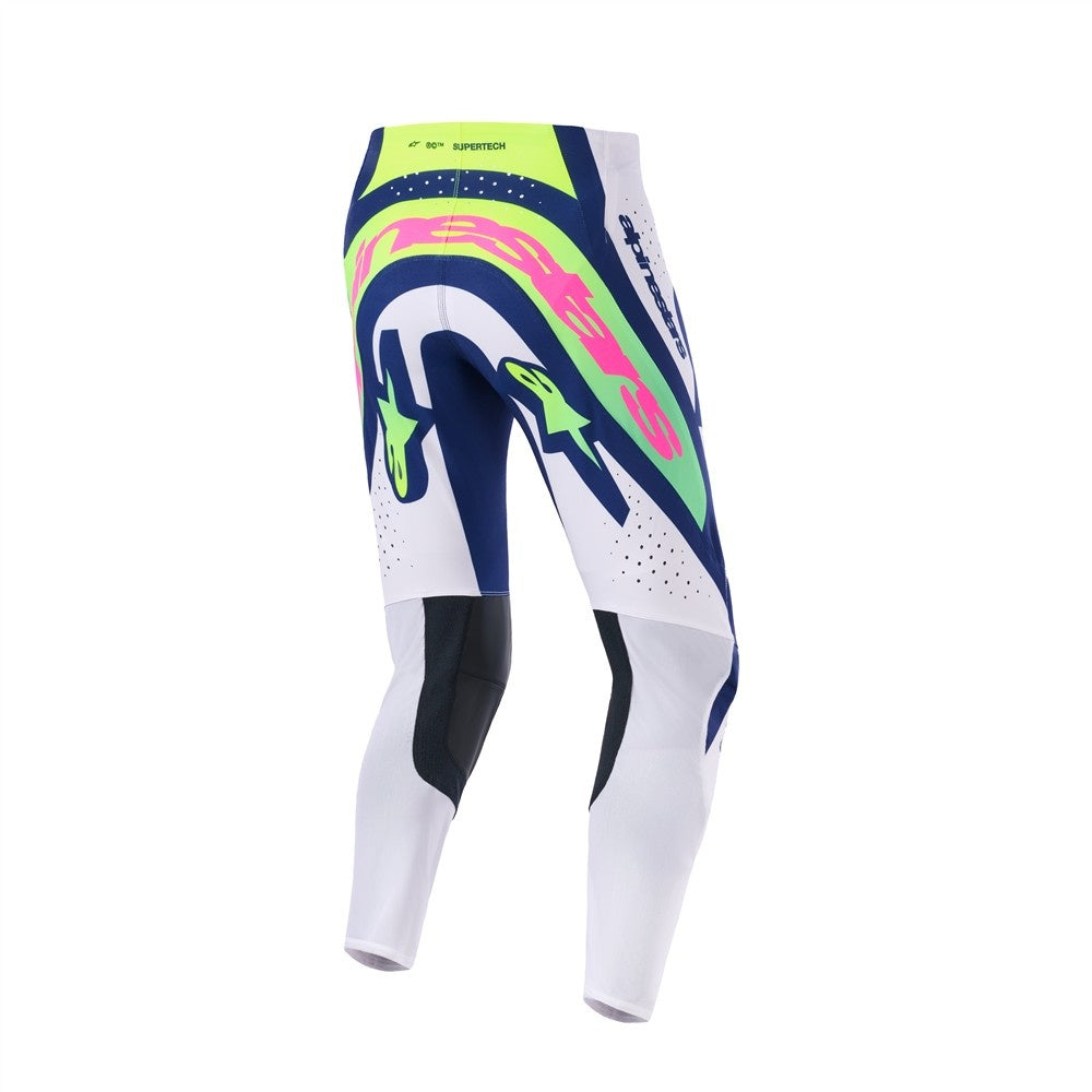 Alpinestars 2026 Supertech Vista Mx Pants - Light Gray/Fluoro Yellow/Blue