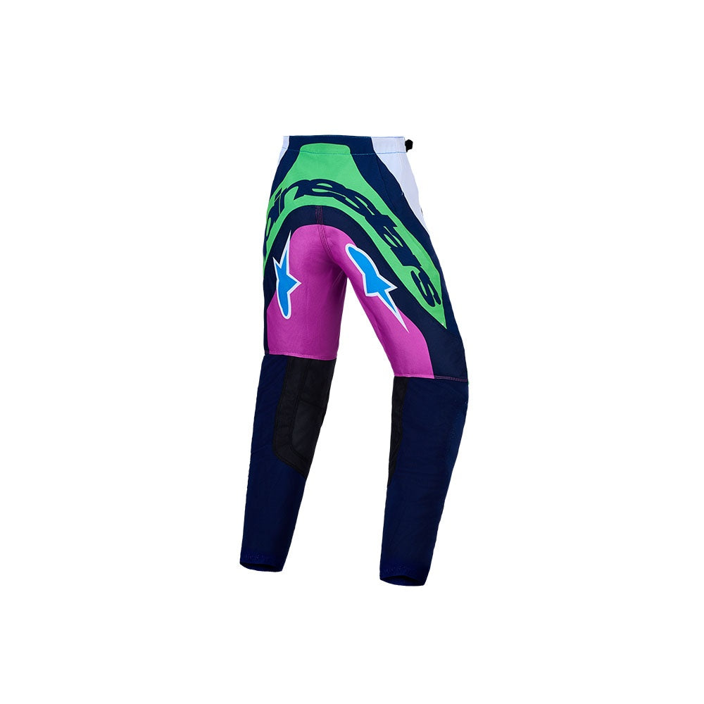 Alpinestars Youth Supertech Maven Pants - White/Blithe Blue/Green Fluoro