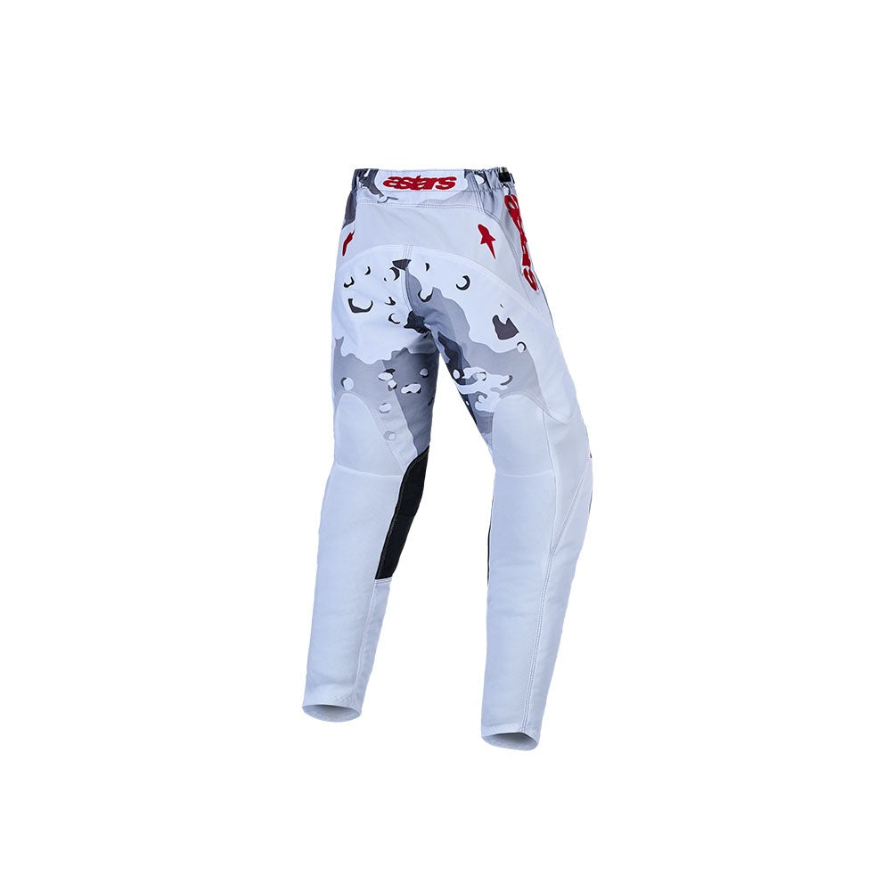 Alpinestars 2027 Youth Fluid Lone Pants Gray Camo/White/Fire Red