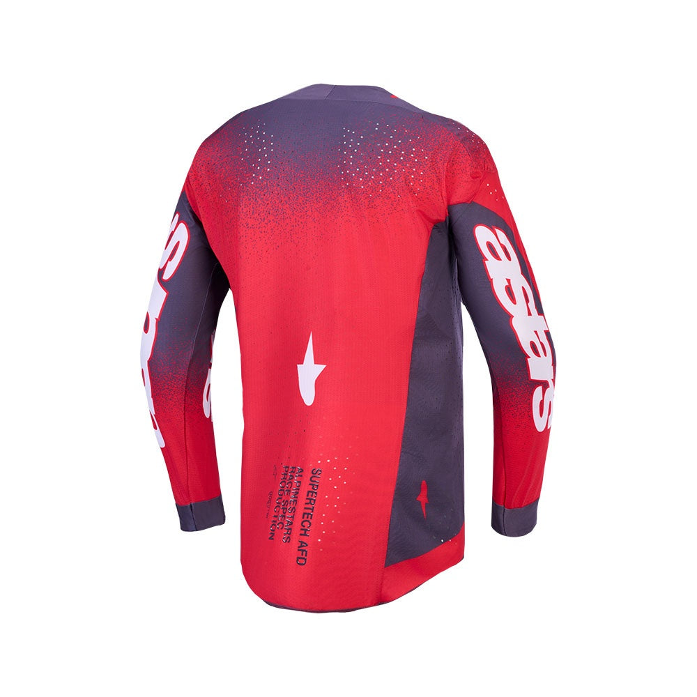 Alpinestars 2027 Supertech AFD Hiten Jersey Graystone/Red Fluoro/Light Lilac
