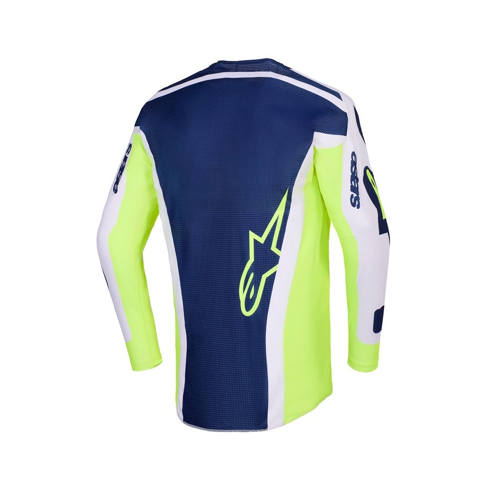Alpinestars 2026 Racer Air Riway Jersey -  Light Gray/Yellow Fluoro/Blue