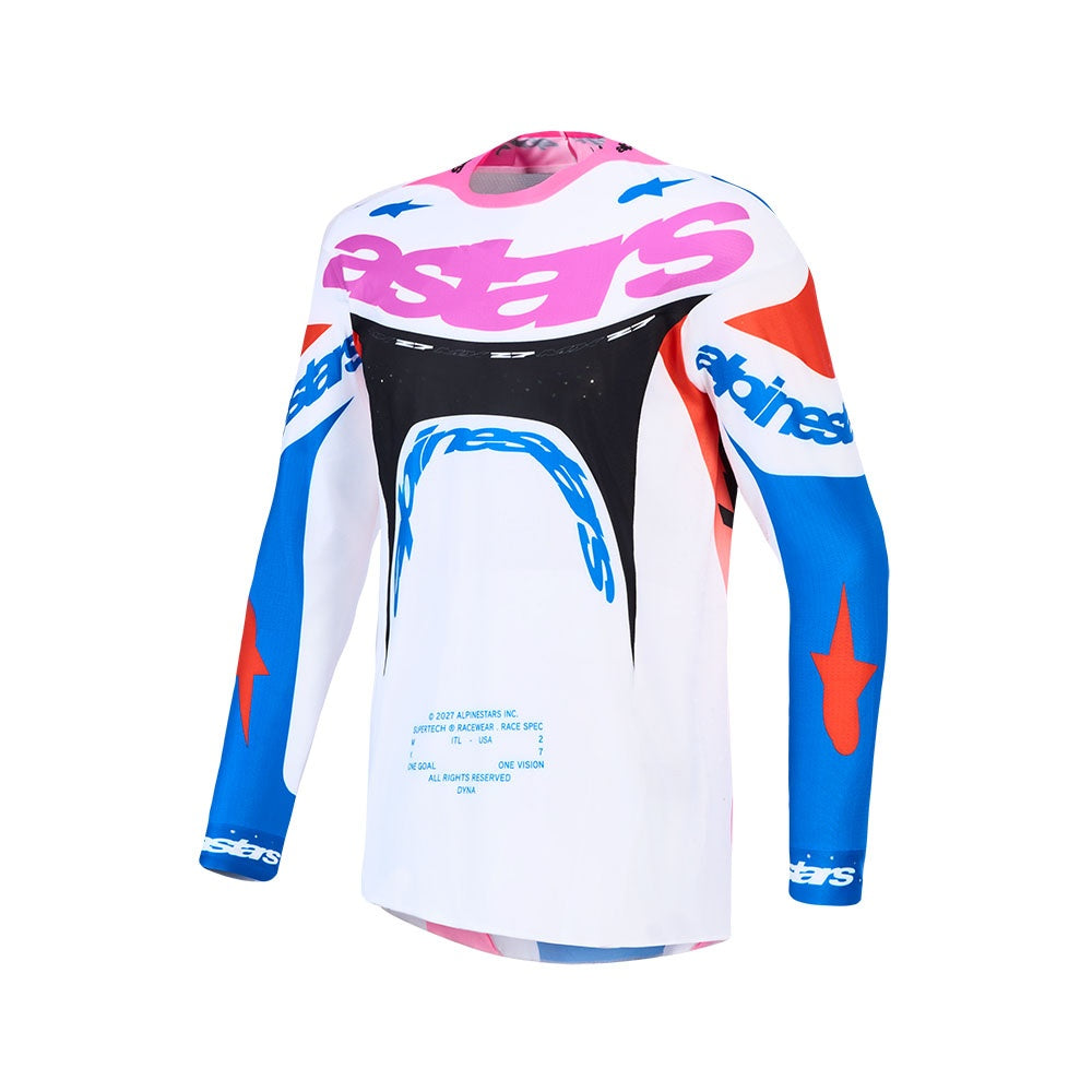 Alpinestars 2027 Supertech Dyna Jersey White/Blithe Blue/Black/Purple