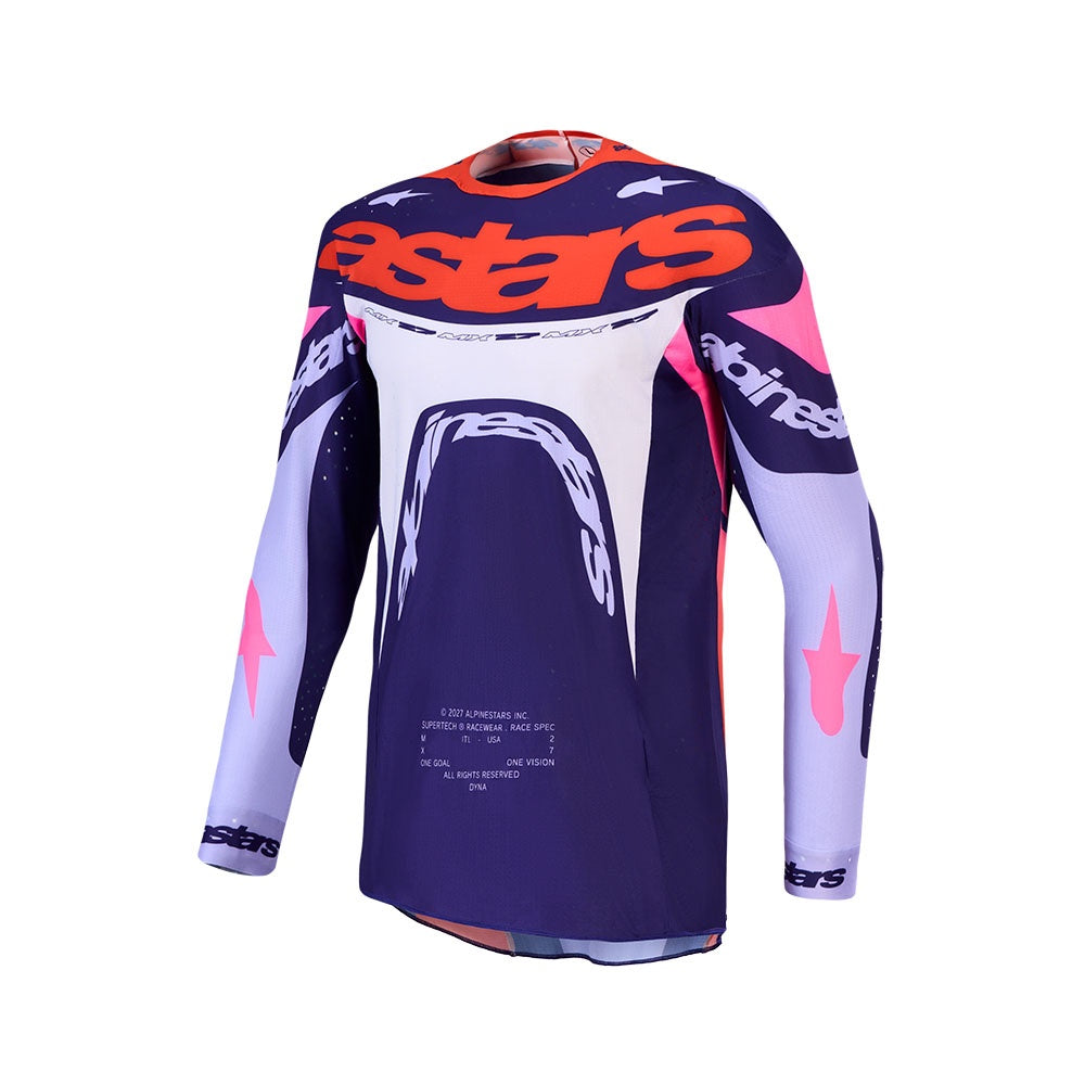 Alpinestars 2027 Supertech Dyna Jersey Light Violet/Deep Purple/Pink Fluoro