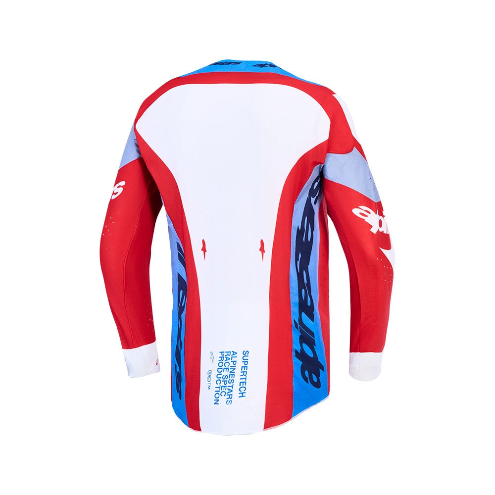 Alpinestars 2027 Supertech Dyna Jersey Fire Red/White/Navy/Blue