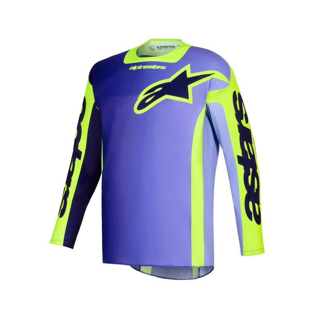 Alpinestars Racer Portl Mx Jersey - Purple/Yellow Fluoro