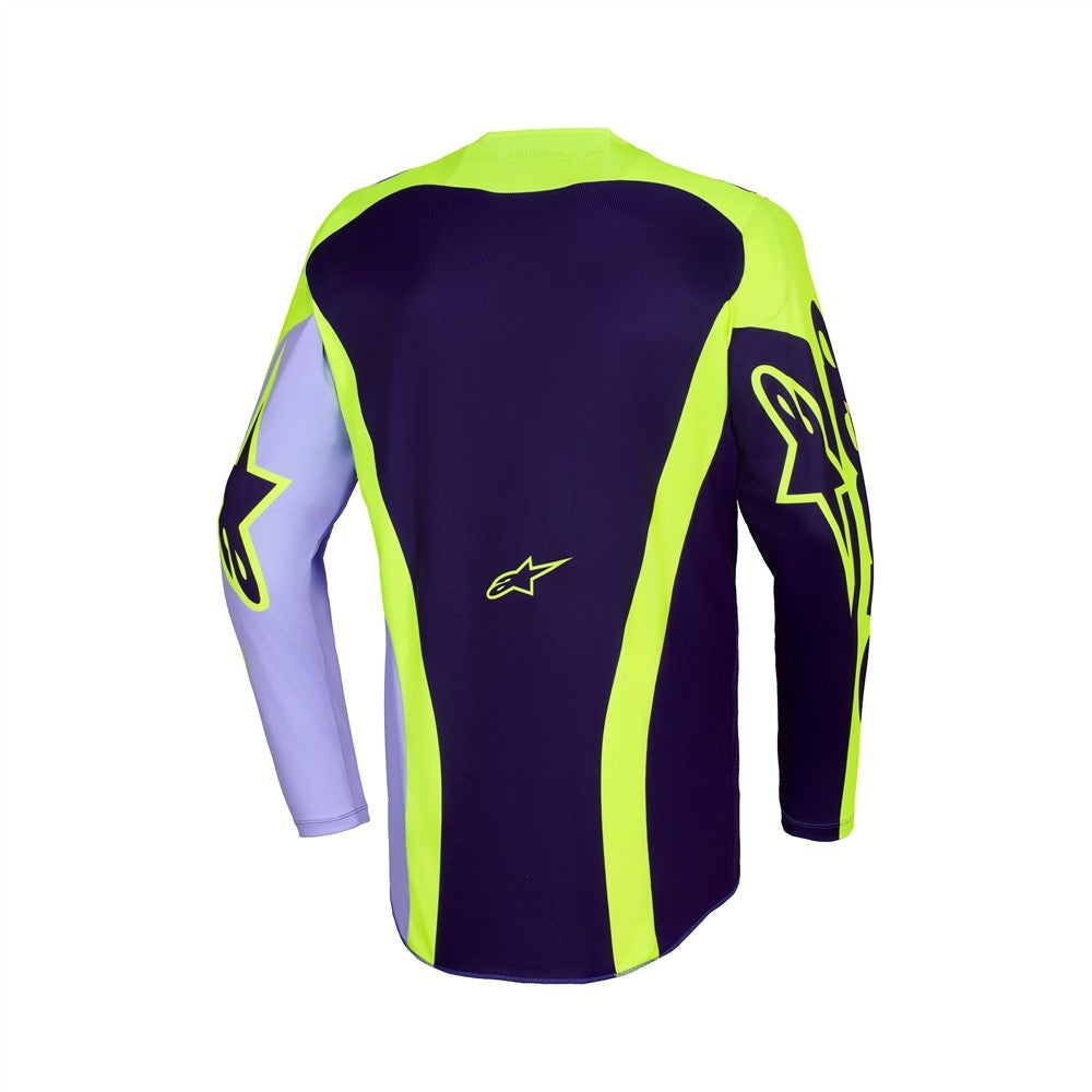 Alpinestars Racer Portl Mx Jersey - Purple/Yellow Fluoro