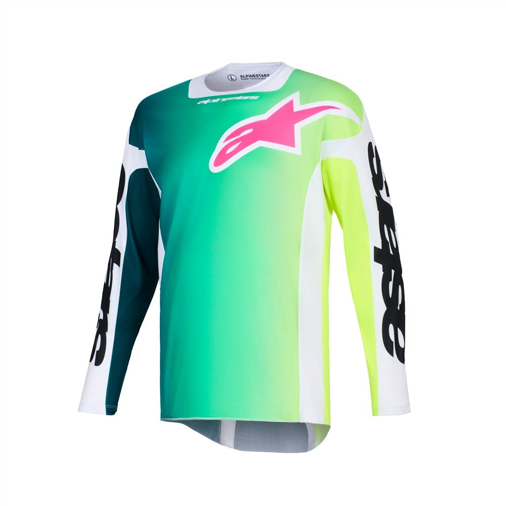 Alpinestars 2026 Racer Portl Mx Jersey - Green/White/Black