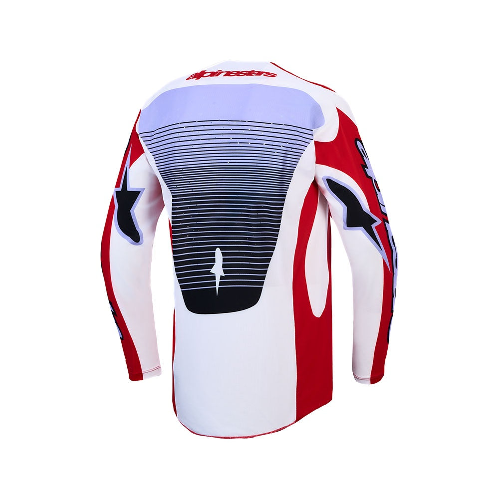 Alpinestars 2027 Techstar Maven Jersey Fire Red/White/Lavender/Black