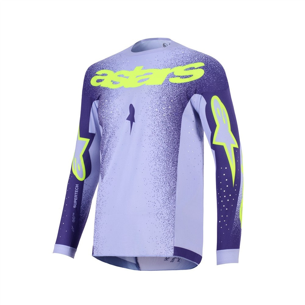 Alpinestars 2026 Supertech Scenz Mx Jersey - Purple/Yellow Fluoro
