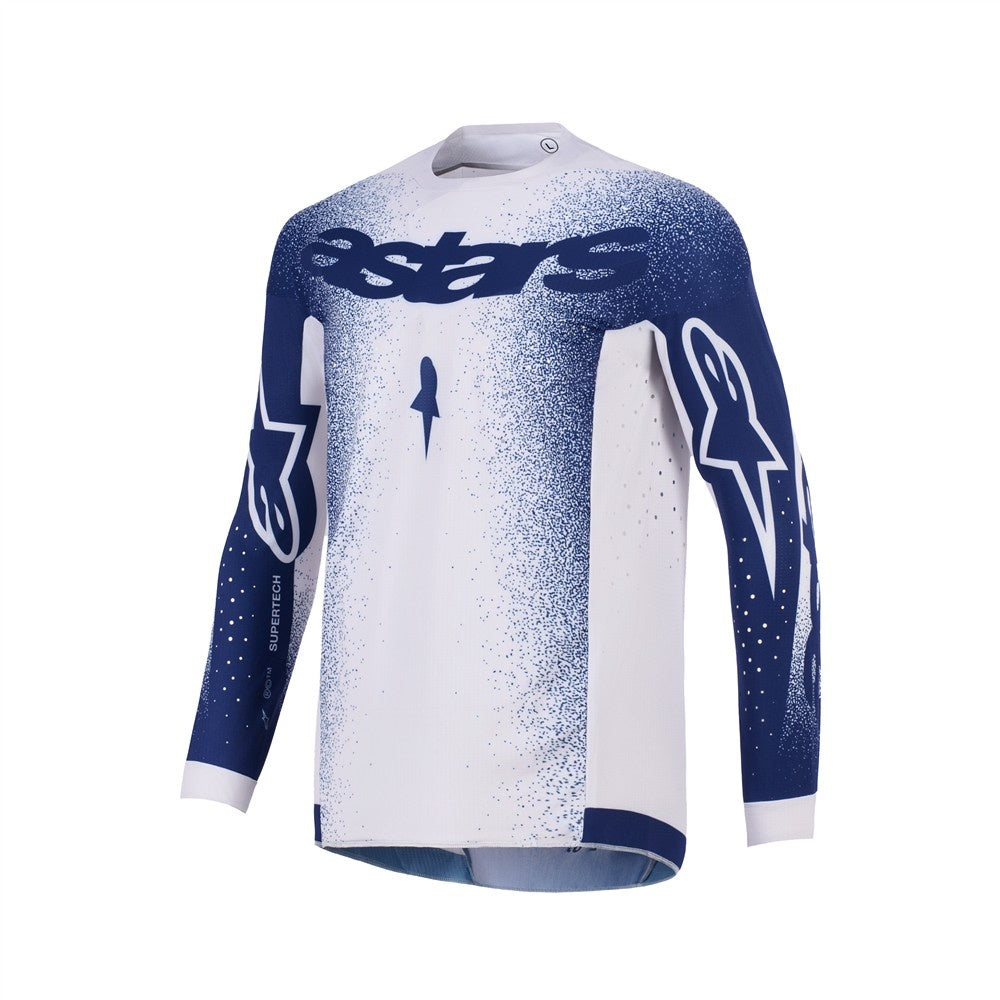 Alpinestars 2026 Supertech Scenz Mx Jersey - Light Gray/Dark Blue
