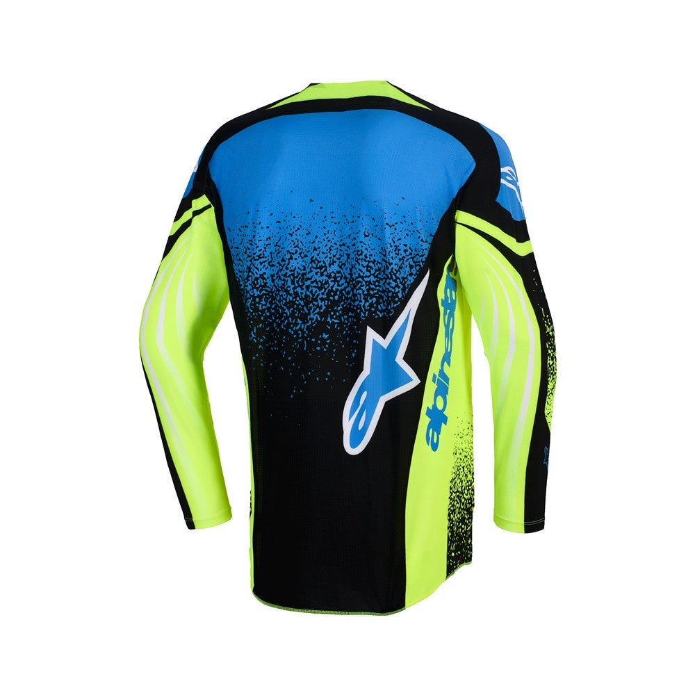 Alpinestars 2026 Techstar Nomur Mx Jersey - Dark Navy/Yellow Fluoro/UCLA Blue