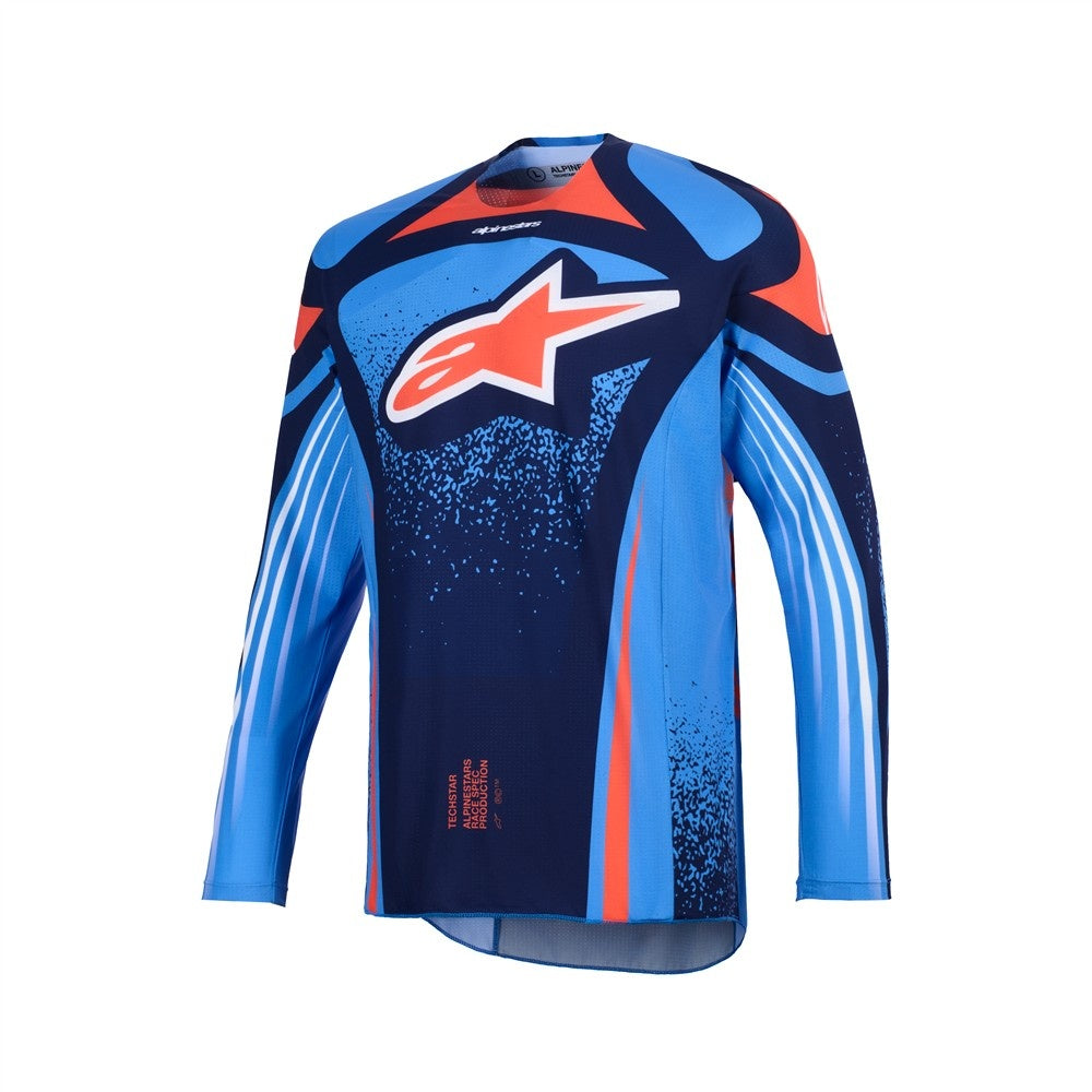 Alpinestars 2026 Techstar Nomur Mx Jersey - Dark Navy/Orange/UCLA Blue