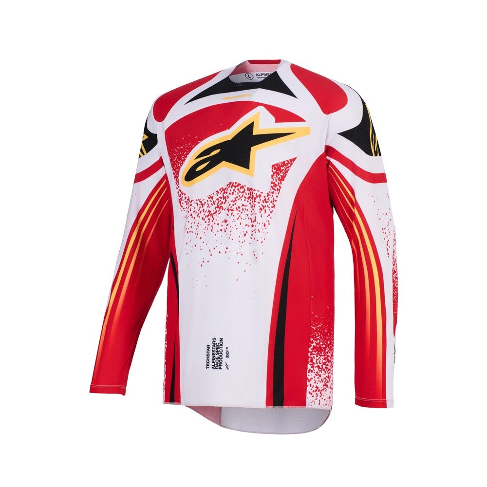 Alpinestars 2026 Techstar Nomur Mx Jersey - Light Gray/Red/Black