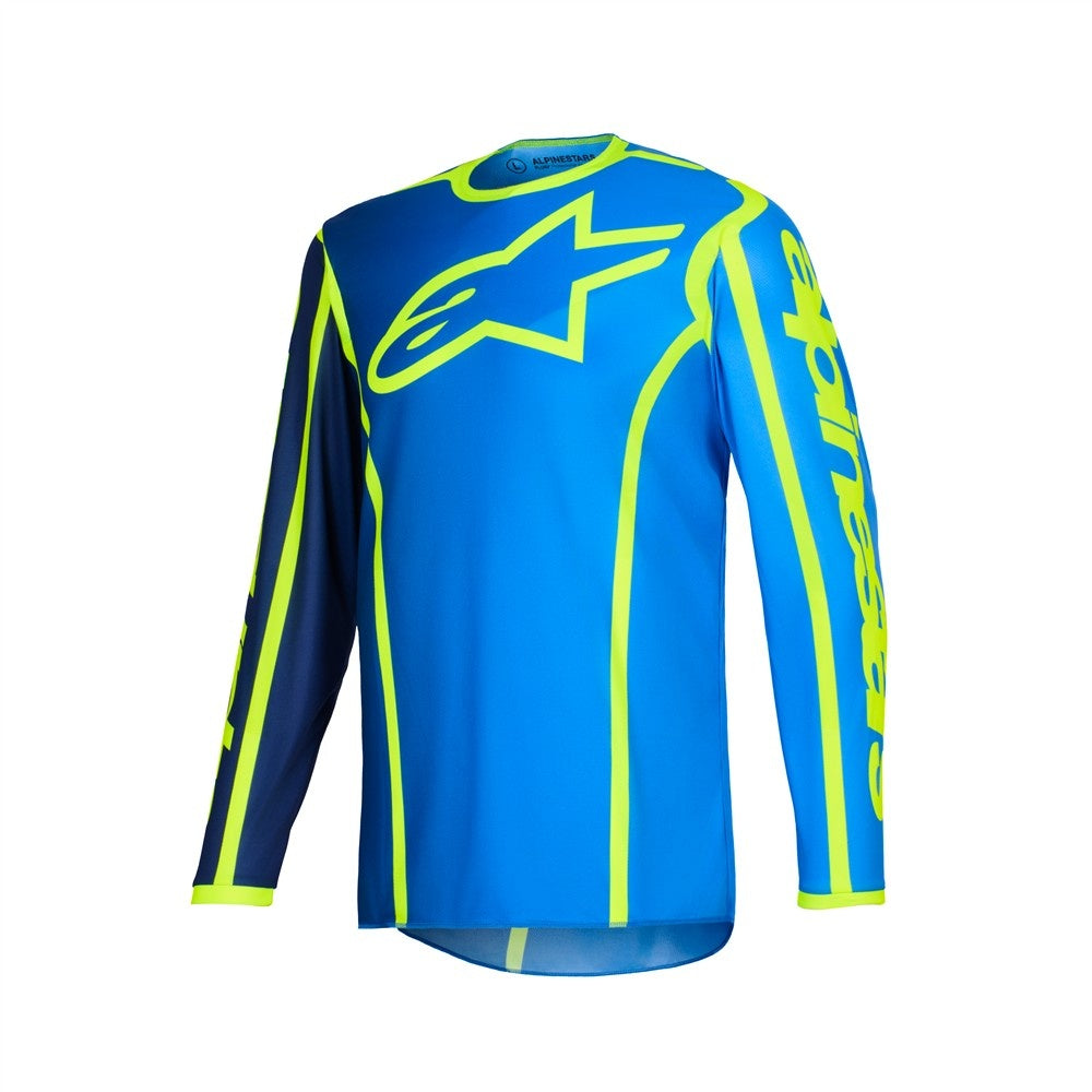 Alpinestars 2026 Fluid Apex Mx Jersey -  Blue/Yellow Fluoro