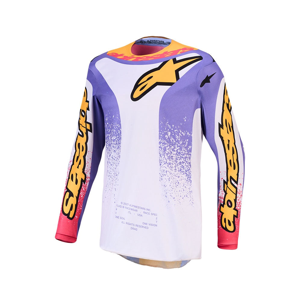 Alpinestars 2027 Fluid Drag Jersey Light Lilac/Blue Iris/Gold