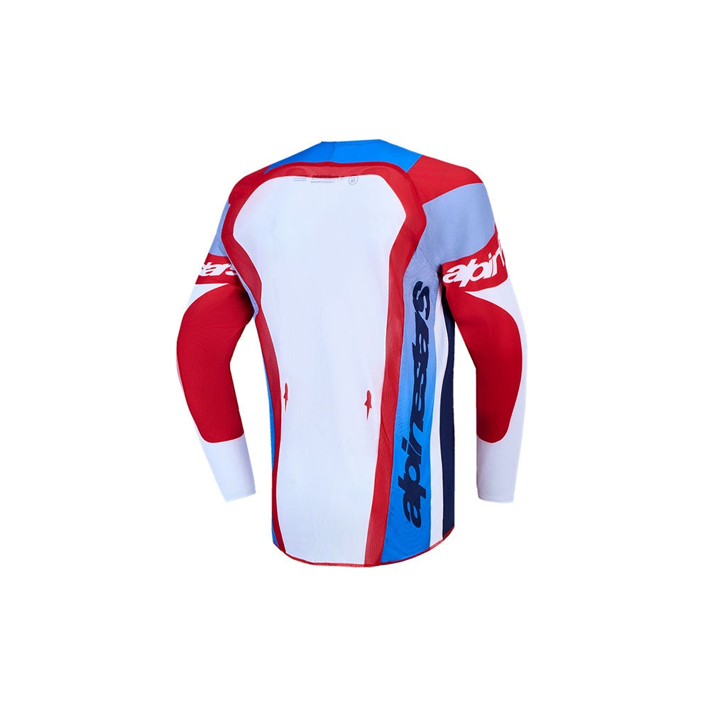 Alpinestars 2027 Youth Supertech Dyna Jersey - Jersey Fire Red/White/Navy Blue