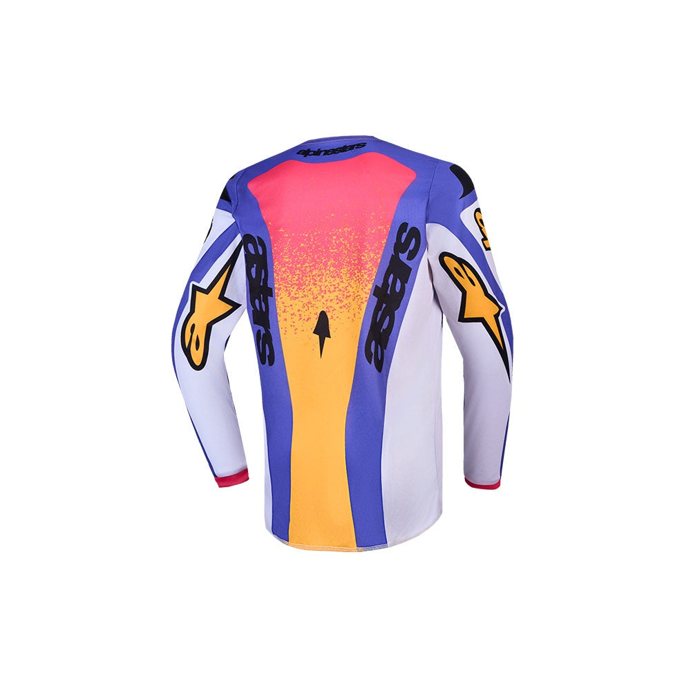 Alpinestars 2027 Youth Fluid Drag Jersey - Light Lilac/Blue/Iris Gold