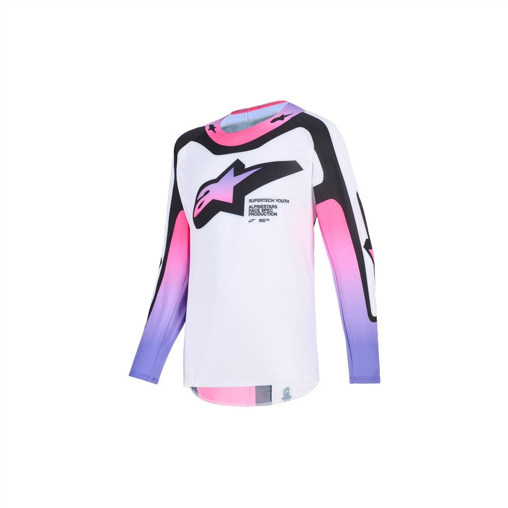 Alpinestars 2026  Supertech Vista Youth Mx Jersey - White/Purple/Black