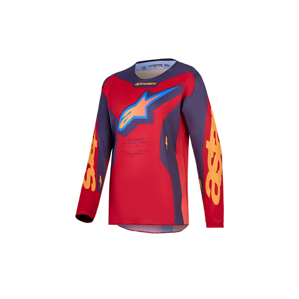 Alpinestars 2027 Youth Fluid Hunt Jersey - Jersey Fire Red/Graystone/Hot Coral