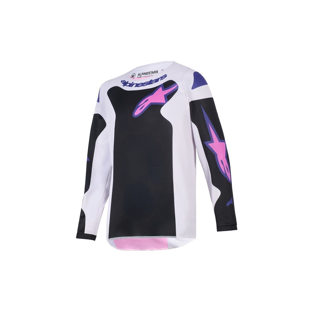 Alpinestars 2026 Fluid Grid Youth Mx Jersey- Black/Light Gray/Purple
