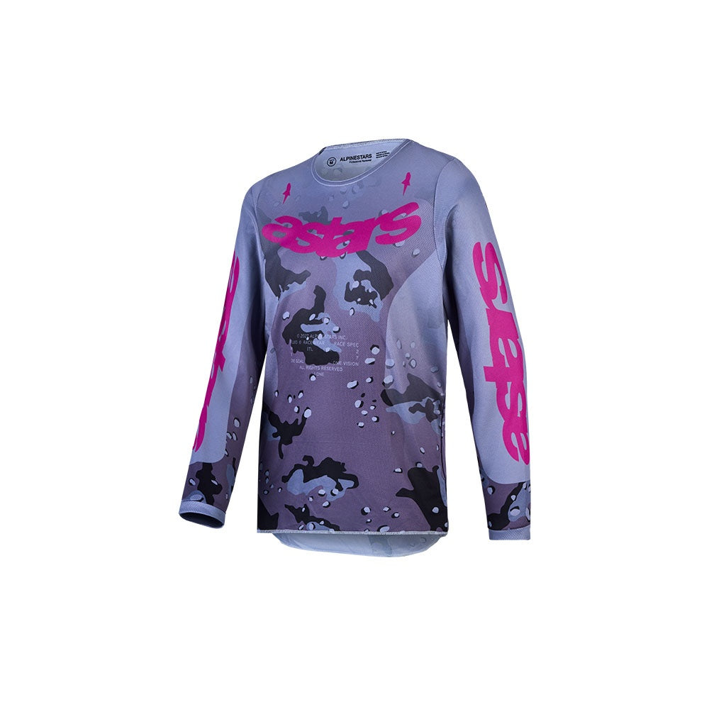 Alpinestars 2027 Youth Fluid Lone Jersey Gray Camo/Purple