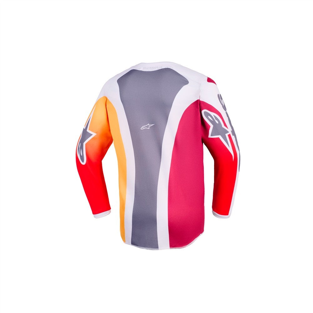 Alpinestars 2026 Fluid Portl Youth Mx Jersey - Red/Light Gray/Dark Gray