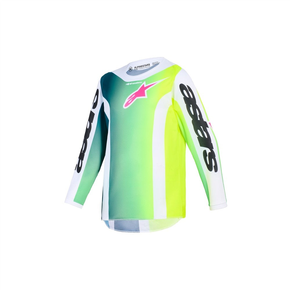 Alpinestars 2026 Fluid Portl Youth Mx Jersey - Green/White/Black