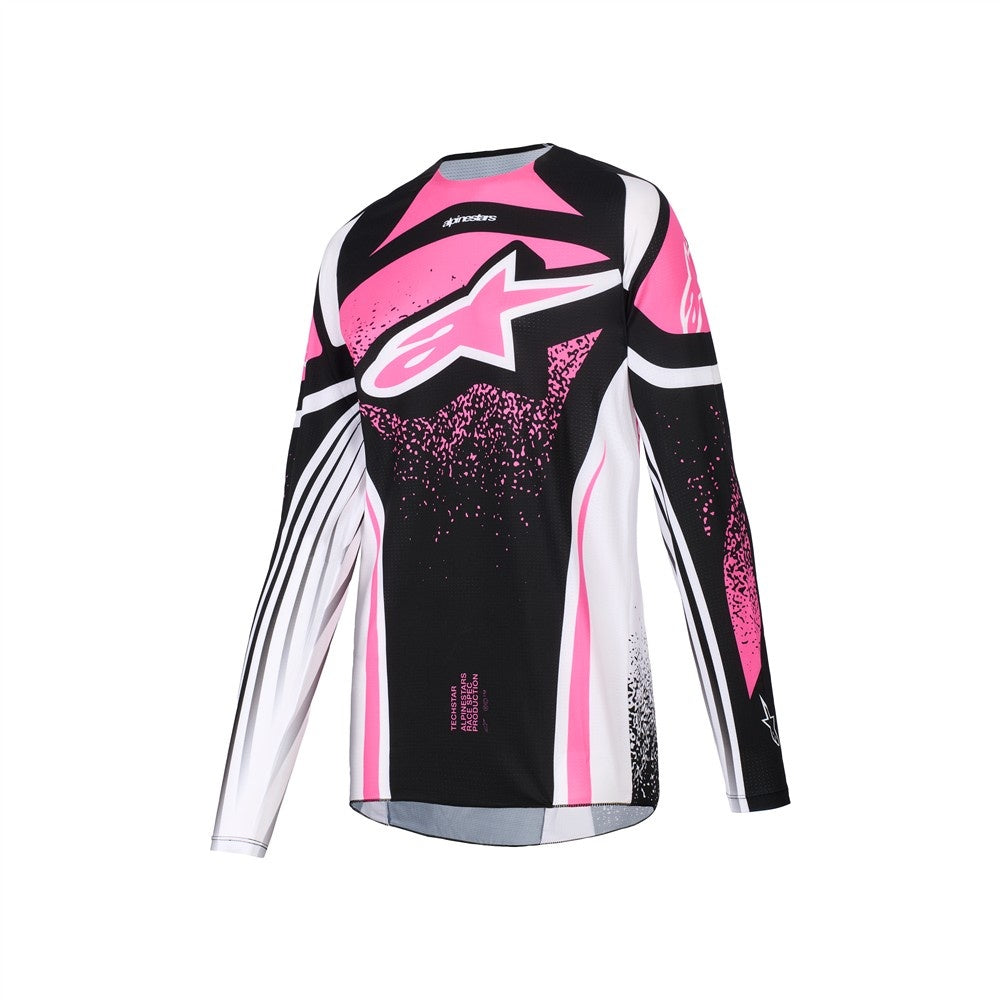 Alpinestars 2026 Stella Techstar Nomur Women's Mx Jersey - Black/White/Fuchsia