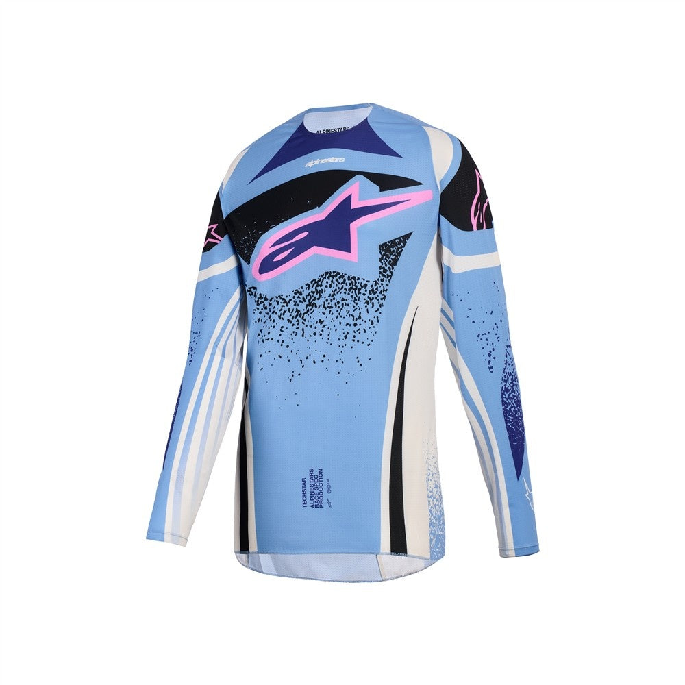 Alpinestars 2026 Stella Techstar Nomur Women's Mx Jersey - Light Blue/Off White/Black