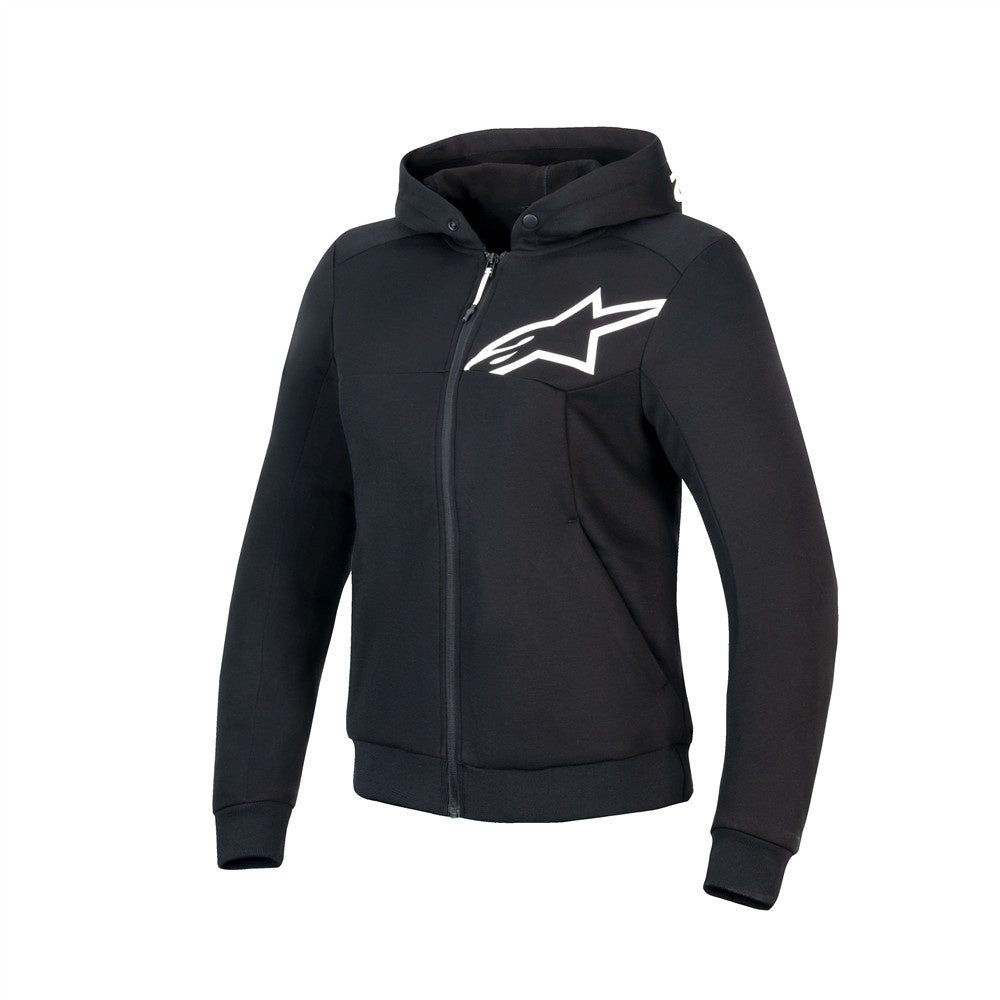 Alpinestars Stella Chrome v2 Sport Ladies Riding Hoodie - Black/White