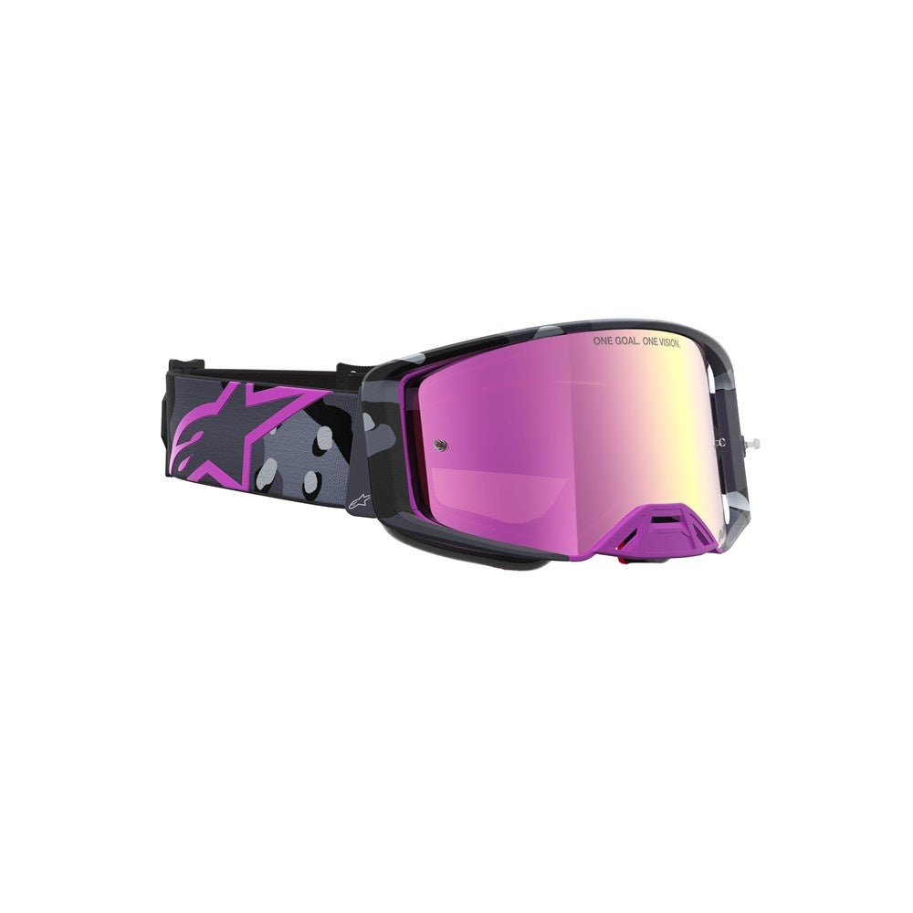 Alpinestars Supertech Limited Edition Lone Goggle Tradewind Camo/Pink - Mirror Red Lens