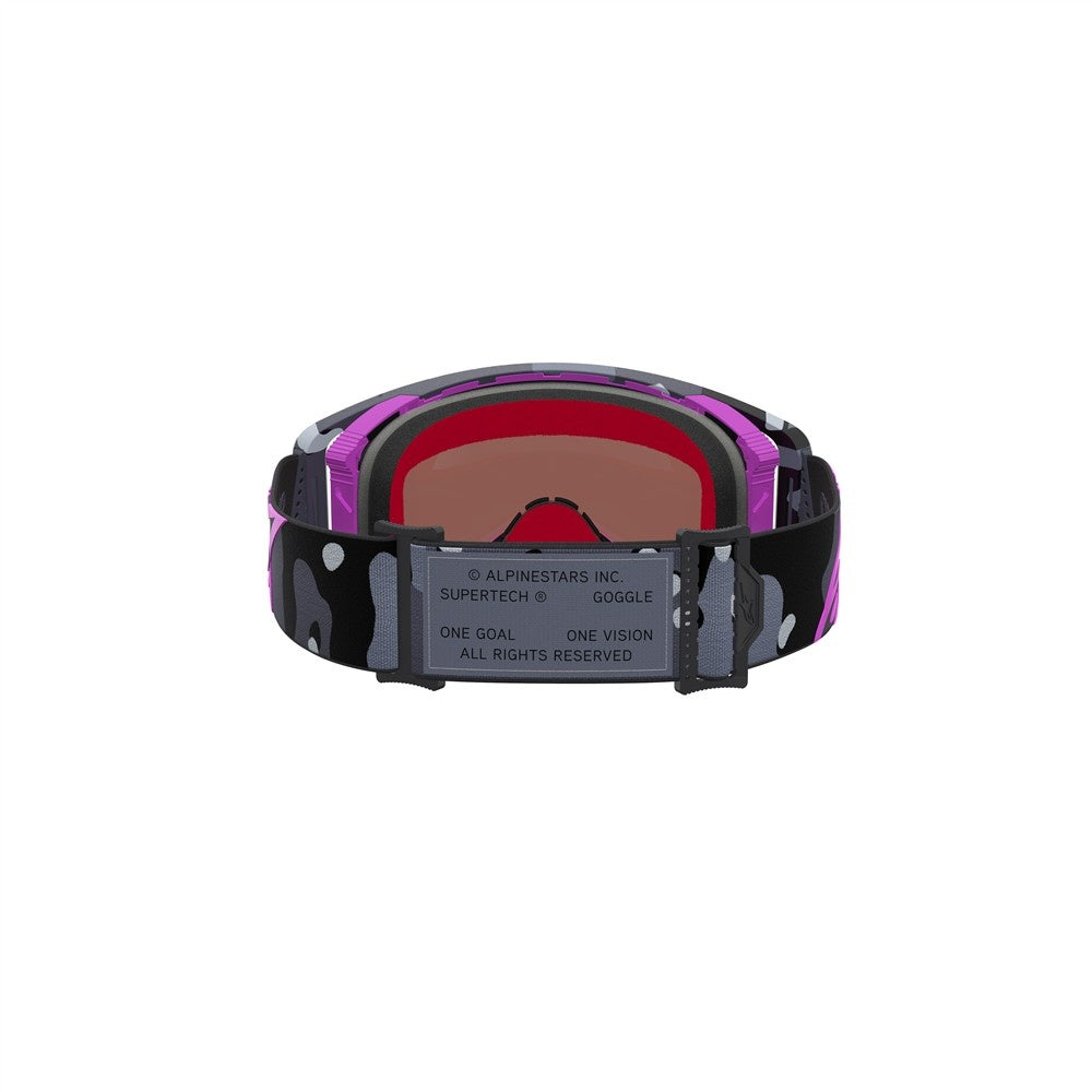 Alpinestars Supertech Limited Edition Lone Goggle Tradewind Camo/Pink - Mirror Red Lens