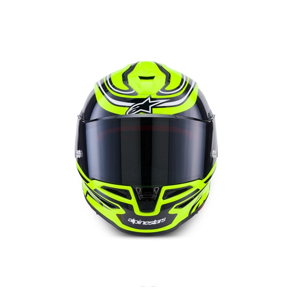 Alpinestars Supertech R7 Helmet Zeal - Yellow Fluoro/Black/White