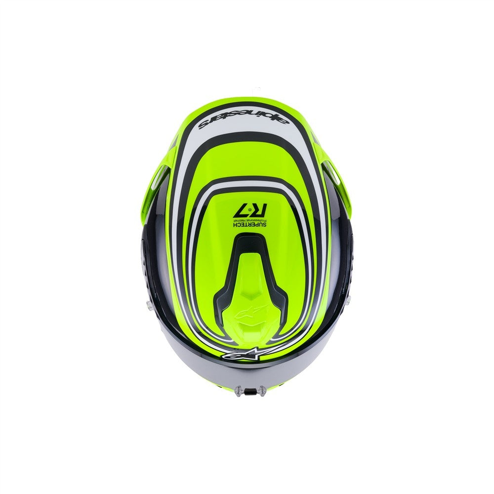 Alpinestars Supertech R7 Helmet Zeal - Yellow Fluoro/Black/White