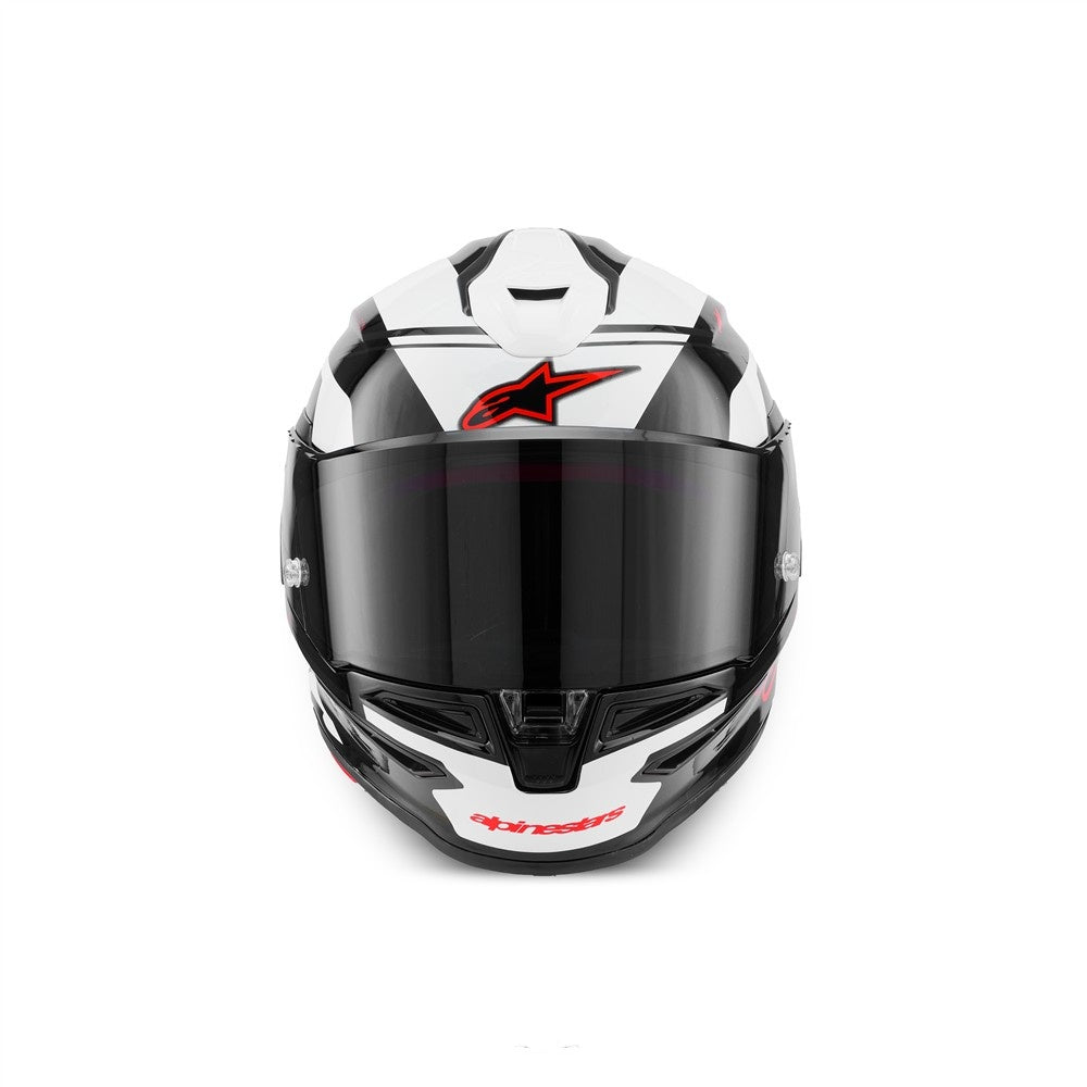 Alpinestars Supertech R7 Helmet A-Core Black/White/Red Gloss