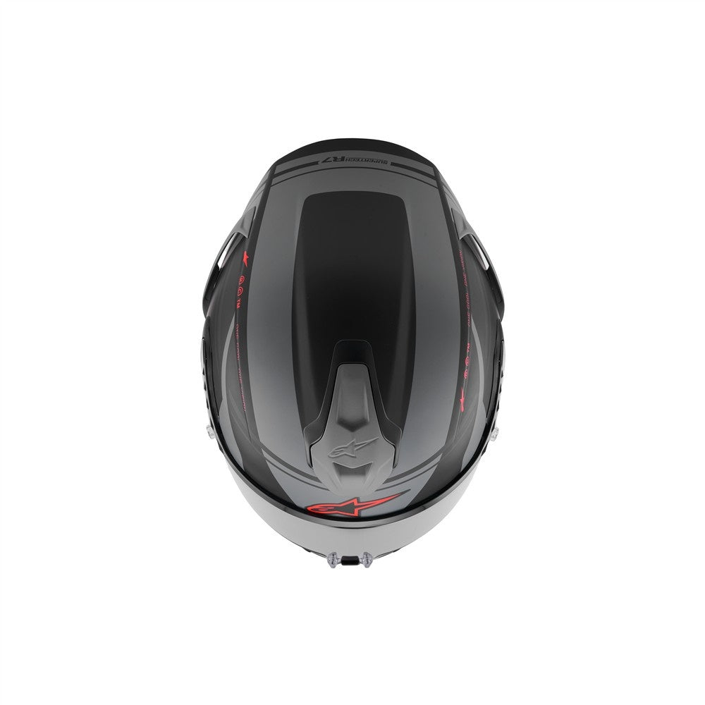 Alpinestars Supertech R7 Helmet A-Core Black/Gray/Red Matte