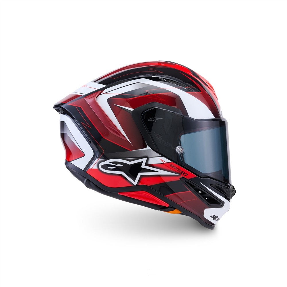 Alpinestars Supertech R7 Helmet Kinetis - Black/Red/White Gloss